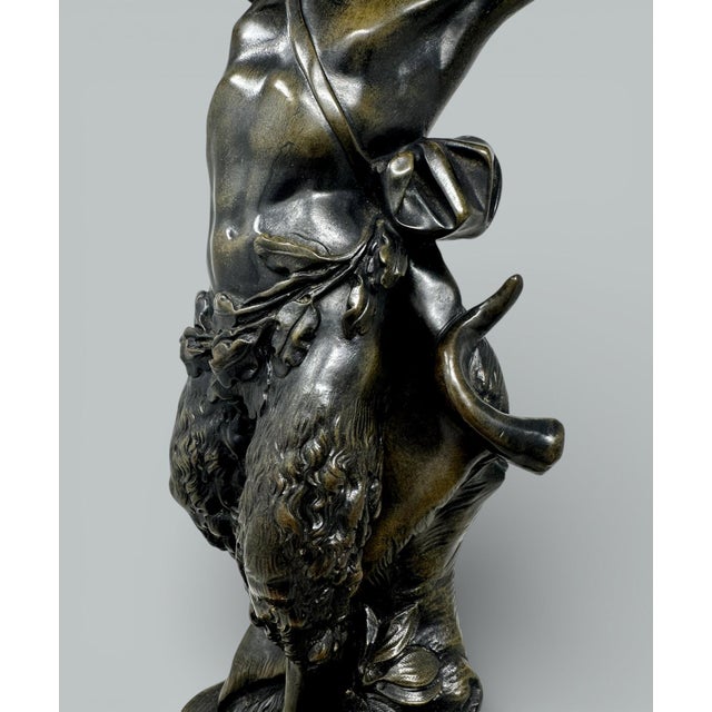 Antique Pair French Bronze Ormolu Candlesticks Albert-Ernest Carrier-Belleuse For Sale - Image 11 of 13