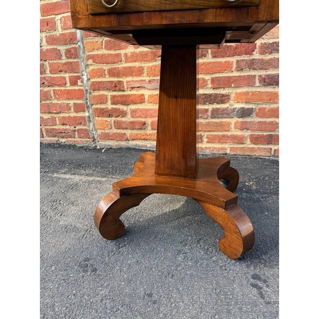 Antique American Classical Carved Mahogany Work Table For Sale - Image 16 of 17