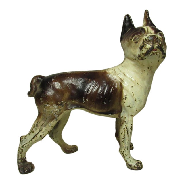 Cast Iron Hubley Boston Terrier Doorstop For Sale