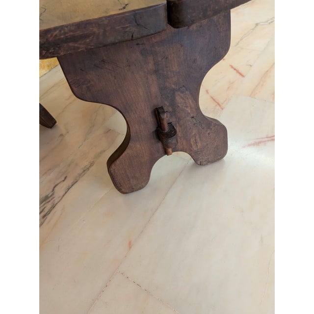 Wood Mid-Century Rustic Benches, 1950, Set of 2 For Sale - Image 7 of 13