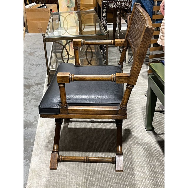 1970s Campaign Style Arm Chair For Sale - Image 4 of 8