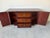 1950s Vintage Art Deco - Asian Style Mahogany Buffet / Credenza With Brass Hardware For Sale - Image 5 of 12
