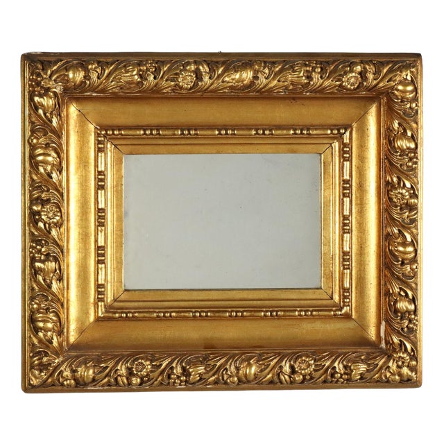 Italian Carved and Gilded Wood Mirror, 1900s For Sale