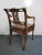 Traditional Regency Style Carved Walnut Arm Chair For Sale - Image 3 of 8