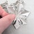 Metal Vintage 1970s Signed Crown Trifari Rhodium Plated Star Pendant Necklace For Sale - Image 7 of 7