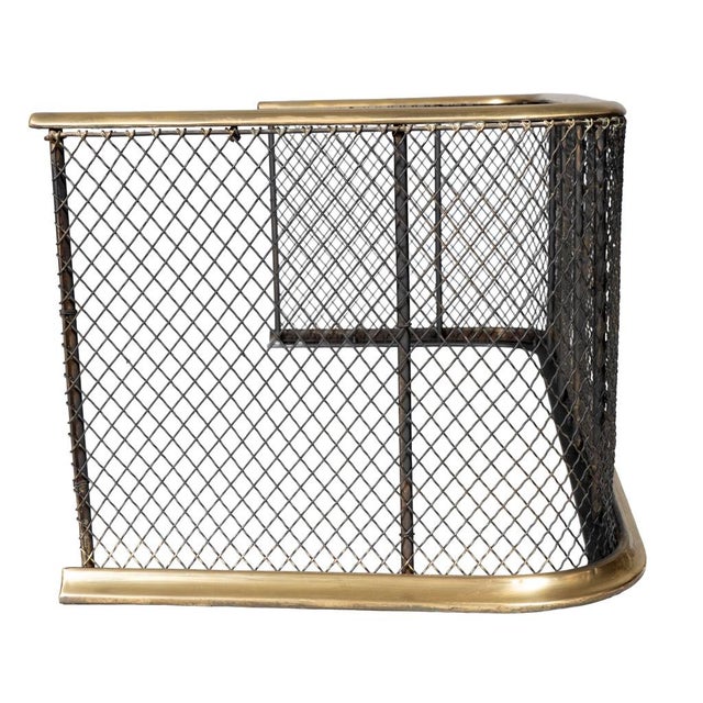 Traditional Regency Brass and Wire Fire Fender For Sale - Image 3 of 6