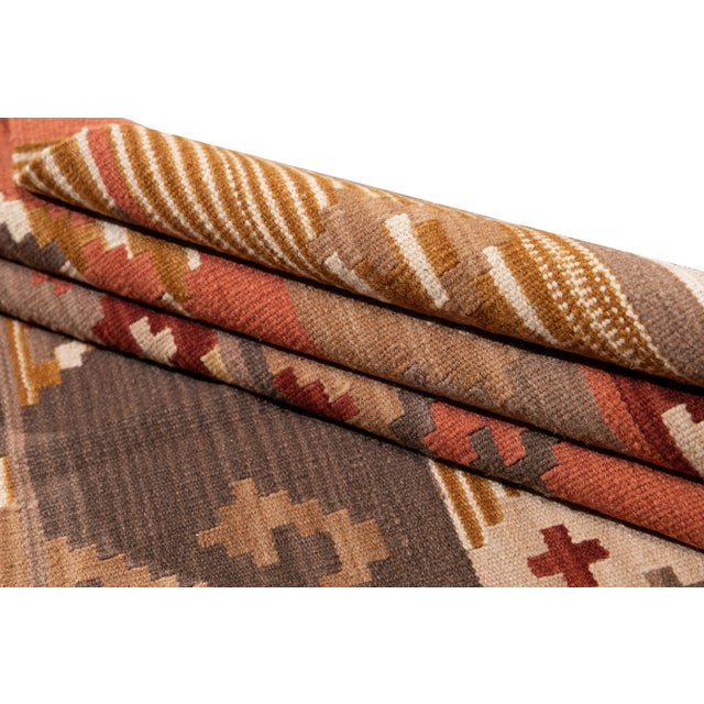 Textile 21st Century Modern Kilim Rug 4 '9'' X 6' 8'' For Sale - Image 7 of 13