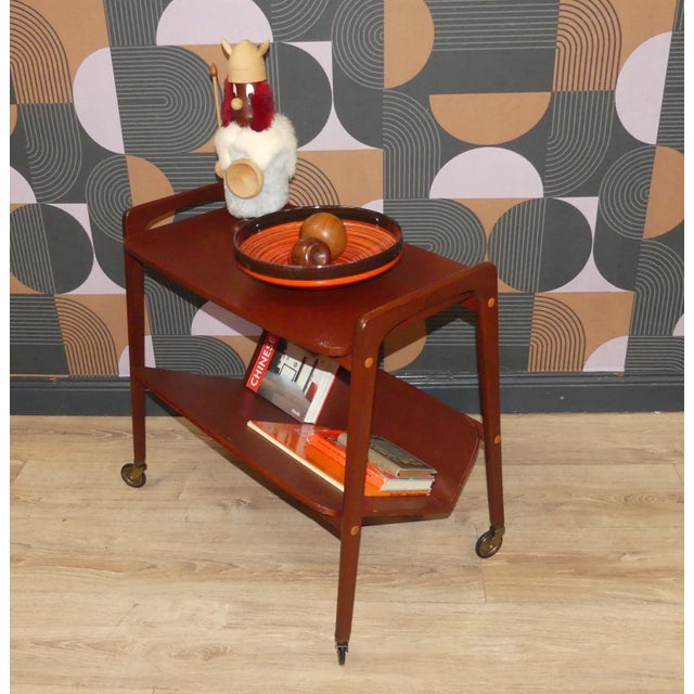 Mid-Century Modern Vintage Serving Trolley from Opal Möbel, 1960s For Sale - Image 3 of 9