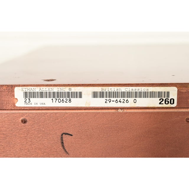 Ethan Allen British Colonial Carved Maple Sideboard Credenza or Bar Cabinet For Sale - Image 16 of 17