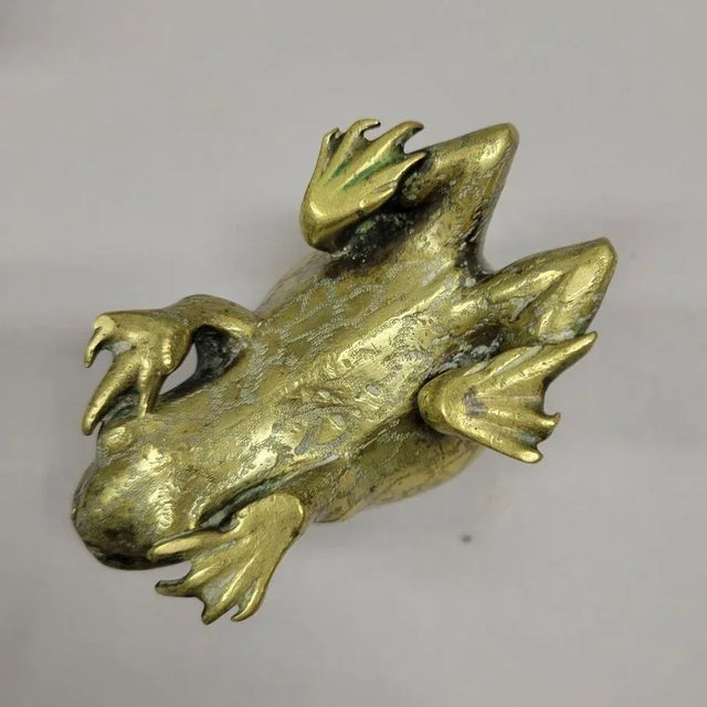 Chinese Pair Antique Chinese Bronze Toads or Frogs For Sale - Image 3 of 9