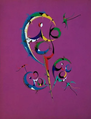 Letter F - Original Lithograph by Raphael Alberti - 1972 1972