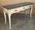20th Century French White Painted Table Console With Green Marble Top For Sale - Image 6 of 16