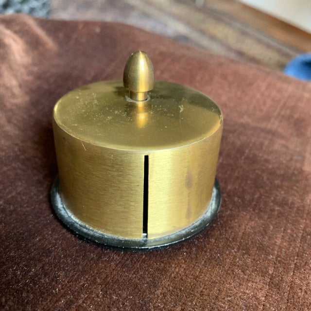 Mid 20th Century Vintage Brass Stamp Roll Holder For Sale In New York - Image 6 of 10