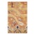 1750s Antique Apricot Imperial Dragon Geometric Chinese Ningxia Small Rug For Sale