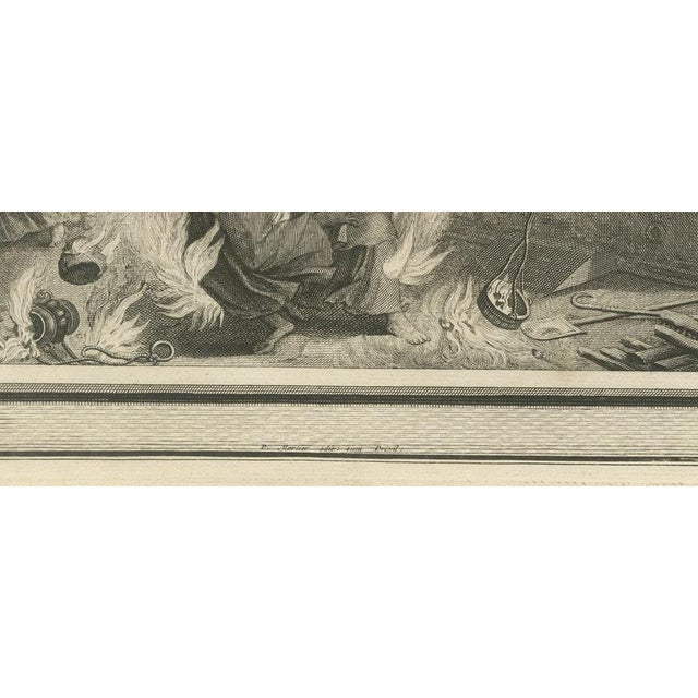 18th Century Pieter Mortier, Fire Consumes Aaron's Offering and Death of Nadab and Abihu, 1700, Engraving For Sale - Image 5 of 12