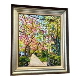 Annual Bloom- Original Painting, Framed For Sale