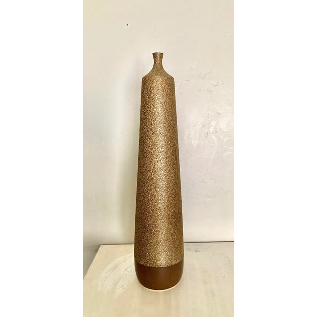 Gold 27" Global Views Organic Modern Textured Bottle Vase For Sale - Image 8 of 8