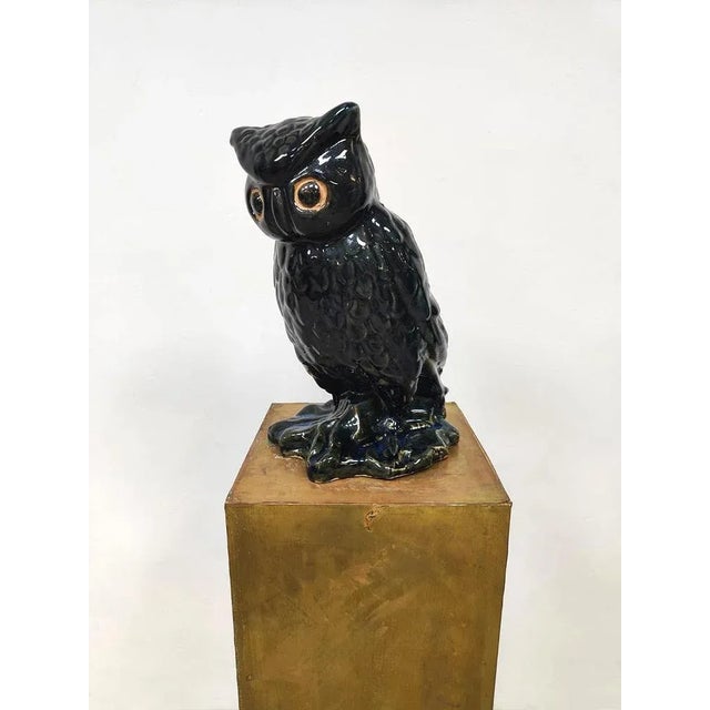 Vintage Ceramic Owl Figurine, 1970s For Sale - Image 3 of 6
