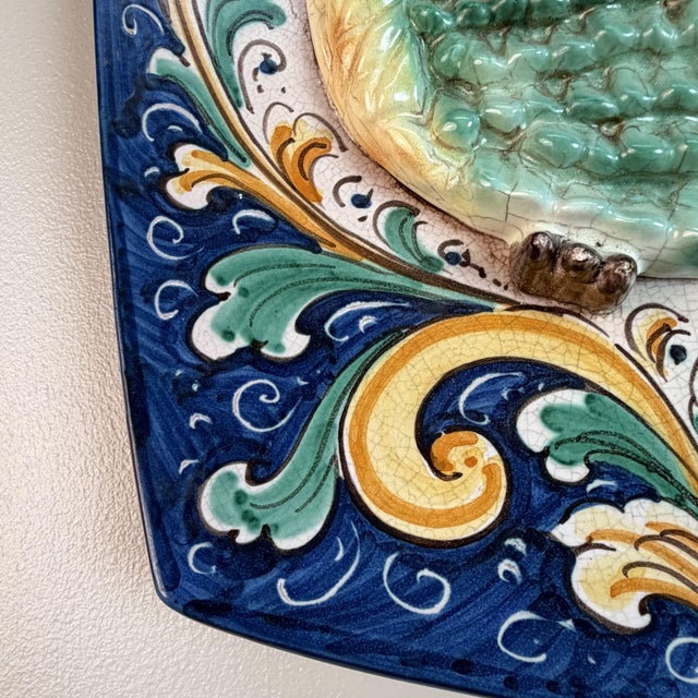 Sicilian Ceramic Wall Plaque with Owl, Italy, 1950s For Sale - Image 6 of 14