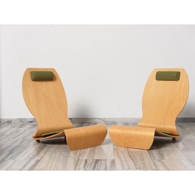 Wood Set of La Cuba Low Chairs by Yasushiro Shimuzu for Tendo Mokko, Japan, 1980 For Sale - Image 7 of 13