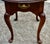 1980s Vintage Statton Oval Queen Anne Style Cherry Side Table W/Drawer For Sale - Image 5 of 12