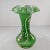 Green Vintage Fenton Art Glass Vase Charleton Awco Green Overlay Roses Hand Painted For Sale - Image 8 of 11