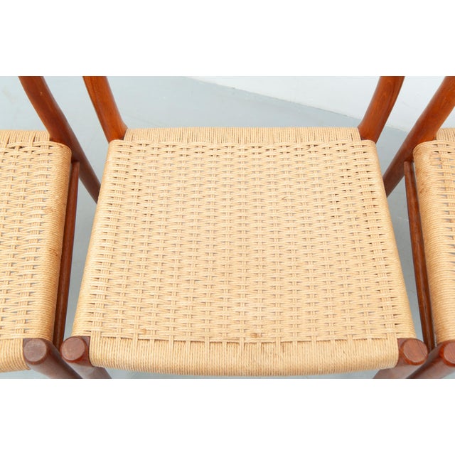 Vintage Model 75 Dining Chairs in Teak by Niels Otto Møller for J. L. Møller Møbelfabrik, 1950s, Set of 4 For Sale - Image 13 of 18