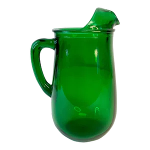 Mid-Century Art Deco Anchor Hooking Green Juice Pitcher.