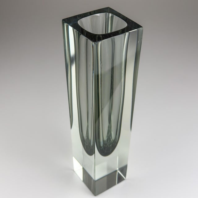 1970s Sommerso Gray Murano Glass Vase, 1970s For Sale - Image 5 of 18