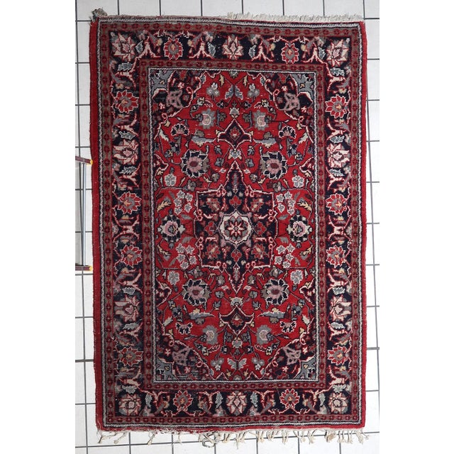 1950s, Handmade Vintage Persian Hamadan Rug 4.3' X 6.4' For Sale - Image 12 of 12