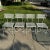 Metal Mid Century Patio Set Outdoor Dining Table & Chairs Distressed Italian Garden Furniture For Sale - Image 7 of 12
