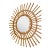 Vintage Mid-Century Rattan Sunburst Wall Mirror – Handwoven Bamboo Starburst Design, 1960s–1970s Style For Sale