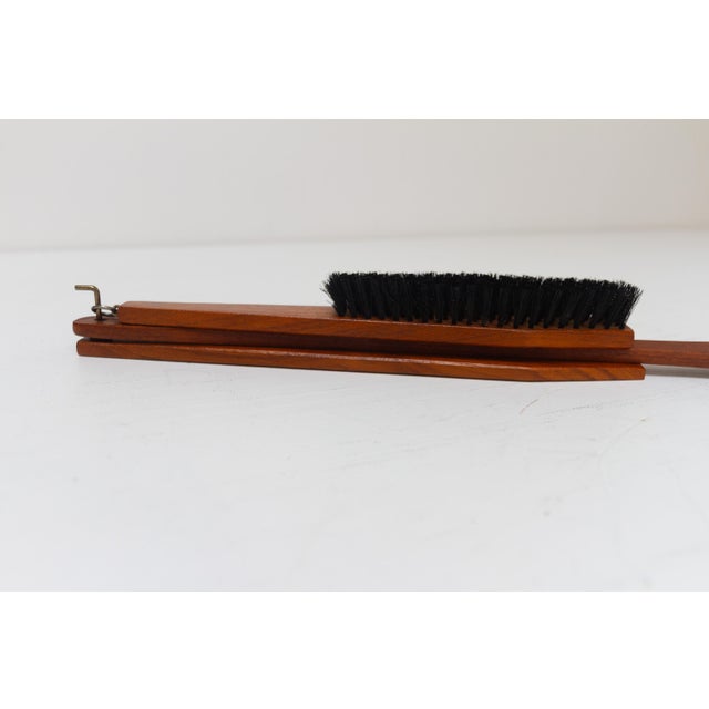 Mid-Century Danish Teak Hallway Set with Cloth Brush and Shoehorn, 1950s, Set of 3 For Sale - Image 13 of 14