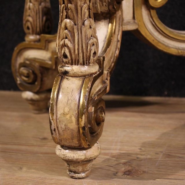 Italian Lacquered and Gilded Console, 1970s For Sale - Image 11 of 13