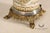 Hand Painted Porcelain Decorative Vase with Gilded Metal Base and Cap For Sale - Image 13 of 17