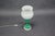 Czechoslovak Malachite Style Pressed Glass and Opaline Table Lamp, 1970s For Sale - Image 3 of 11