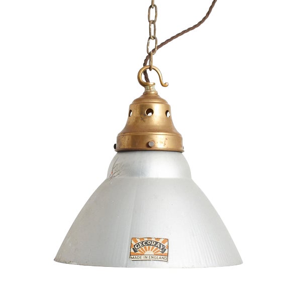 Antique Gecoray Pendant Light in Mirrored Mercury Glass from GEC, 1920s For Sale