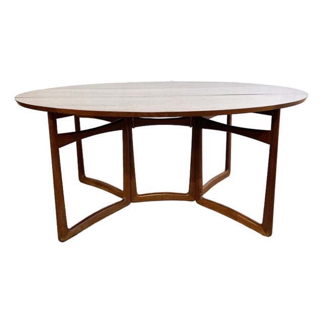 Peter Hvidt & Orla Molgaard Drop Leaf Danish Modern Dining Table For Sale