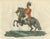 Gold Richard Evans, Prince of Orange on a Rearing Dark Gray Charger, 1815, Engraving For Sale - Image 8 of 8