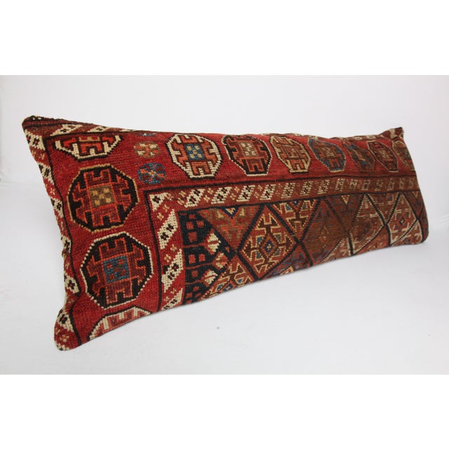 Here i am listing a 100% Handmade double knotted rug pillow cover, made from antique Persian tribal carpet rug. This’s a...
