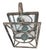 Vintage Palm Beach Regency Patinated Metal & Mirrored Geometric Candle Sconce For Sale - Image 4 of 12