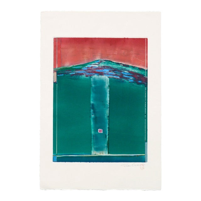 "Under the Mountain" - Modern Abstract Lithograph by Fran Ciscus For Sale