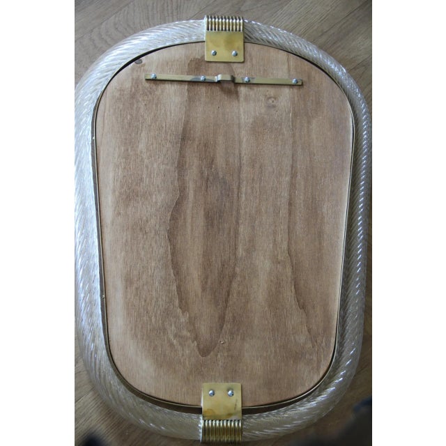 Twisted White Murano Glass Mirror in the style of Barovier, 2000s For Sale - Image 10 of 18