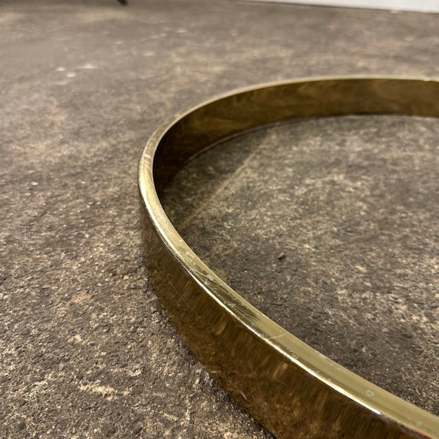 Leon Rosen for Pace Cantilever Brass and Glass Postmodern Coffee Table For Sale - Image 11 of 12