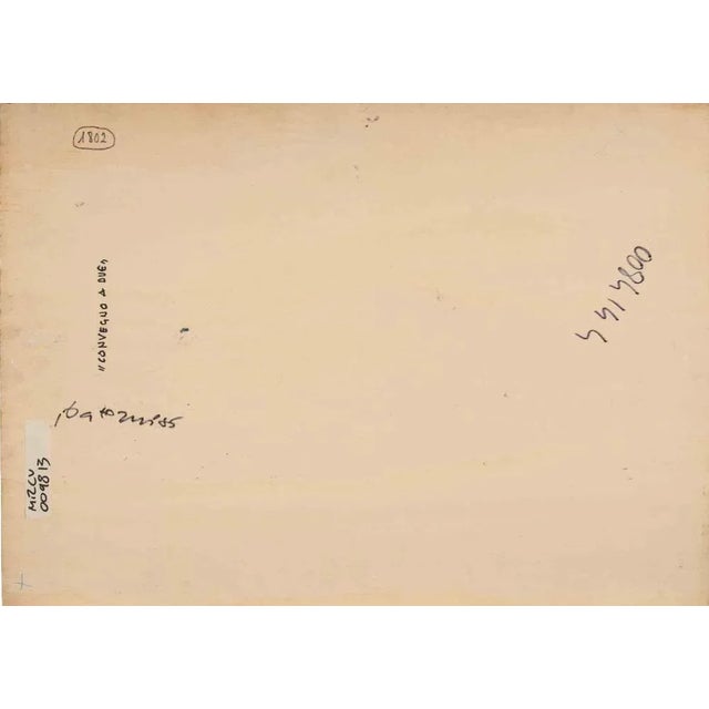 Alessio Paternesi, Conference for Two, Oil on Panel, 1988 For Sale - Image 3 of 4