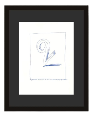 David Hockney, Q from Hockneys Alphabet, Lithograph, Framed