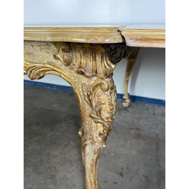 Camel French Provincial Style Dining Table C. 1930's For Sale - Image 8 of 13