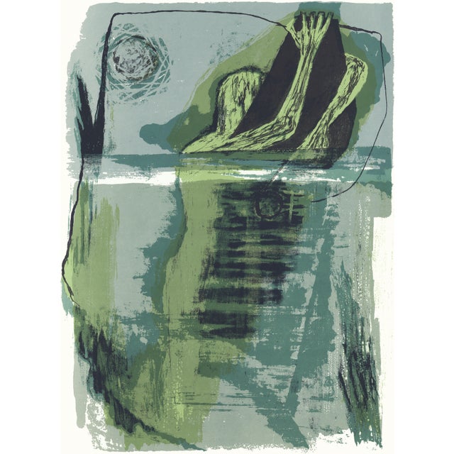 Original lithograph by Benton Spruance from the portfolio "Moby Dick - The Passion of Ahab" printed by The Meriden Gravure...