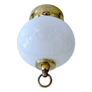 Mid-Century Glass Flush Light from Limburg, 1970s For Sale