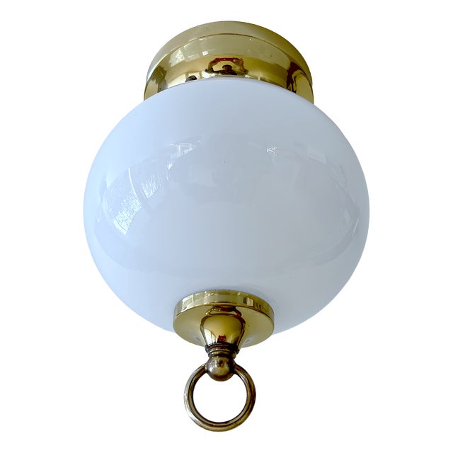 Mid-Century Glass Flush Light from Limburg, 1970s For Sale